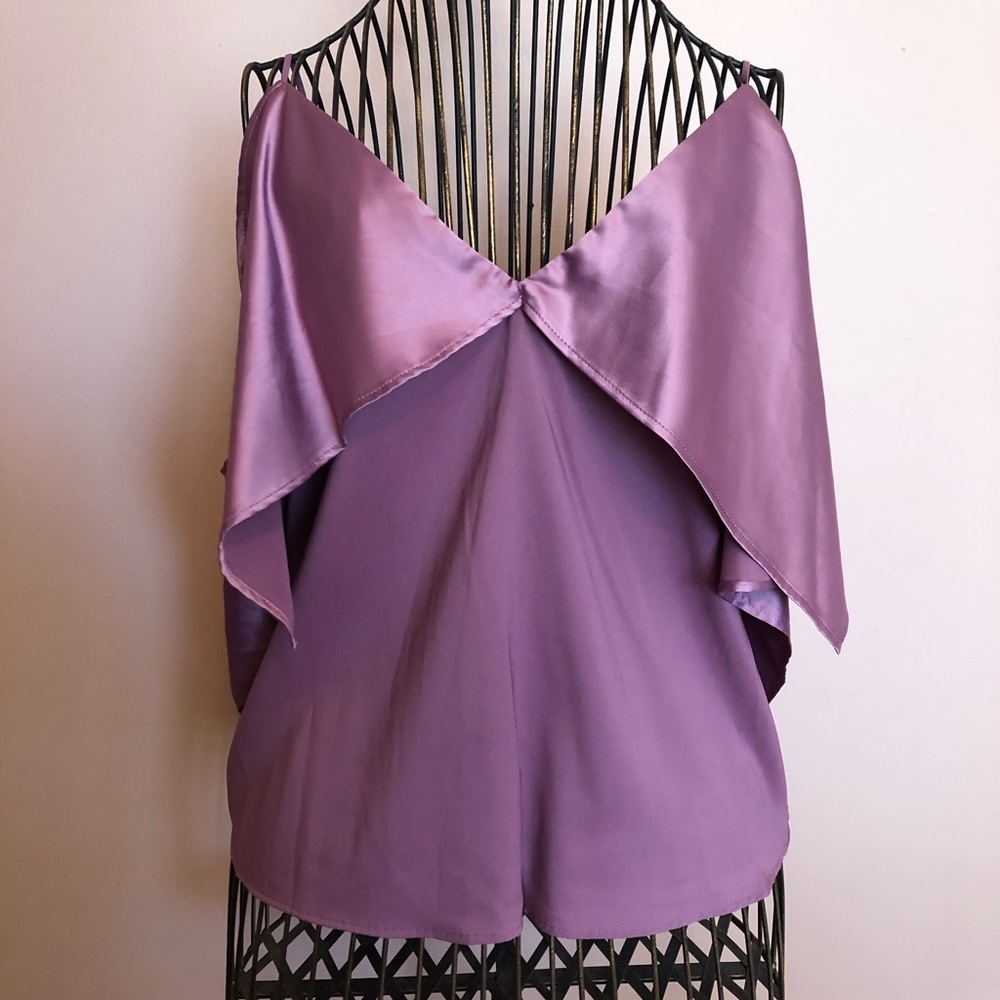 Stitch Fix NSR Cold Shoulder Blouse Lt Purple Sz S